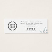 ダスティシンプルブルーグリーンのロゴ感謝していビジネスユー (裏面)