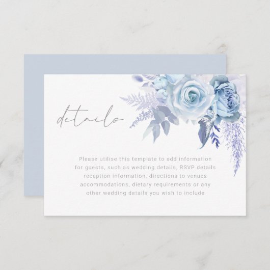 ダスティスカイブルーディヴィン結婚ズ詳細 エンクロージャーカード (正面/裏面)