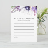 ダスティスバイオレットフローラブライダルシャワーアドバイス アドバイスカード (スタンド正面)