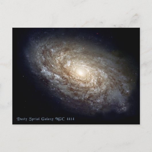 ダスティスパイラル銀河系NGC 4414 ポストカード (正面)