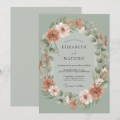 ダスティセラドンリースの結婚式 招待状 (正面/裏面)