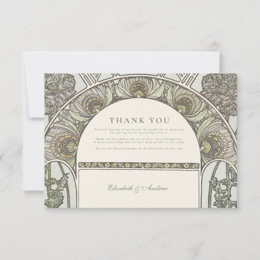 ダスティセージアールヌーボー結婚ズ サンキューカード (正面)