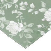 ダスティセージフローラグリーン花緑のパターン テーブルクロス (アングル)