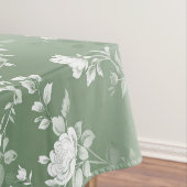 ダスティセージフローラグリーン花緑のパターン テーブルクロス (インサイチュ)