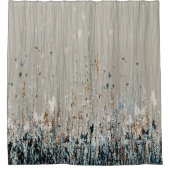 ダスティタイペオレンジダークブルーワイルドフラワー シャワーカーテン (正面)