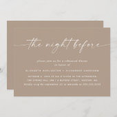 ダスティタイペリハーサルディナー | エレガントな結婚式 招待状 (正面/裏面)