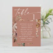 ダスティテラコッタボホ結婚フローラ座席表 招待状 (スタンド正面)