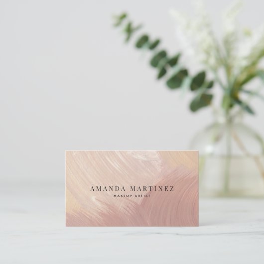 ダスティテラコッタ筆跡ソーシャルメディア 名刺 (スタンド正面)