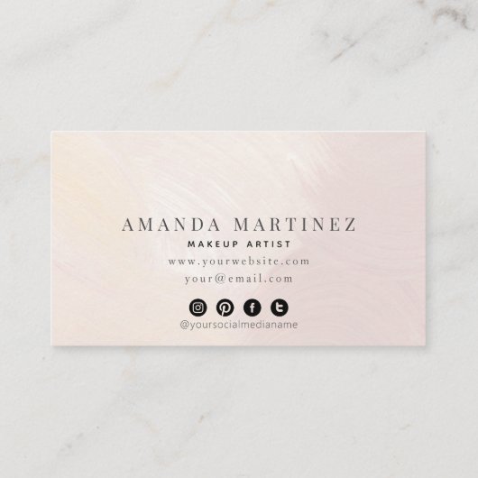 ダスティテラコッタ筆跡ソーシャルメディア 名刺 (裏面)