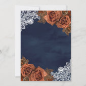 ダスティテラ素朴コッタバラネイビーブライダルシャワー 招待状 (裏面)