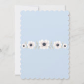 ダスティネイビーブルーアイボリーアネモネタイムレス結婚ズ 招待状 (裏面)