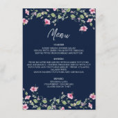 ダスティネイビーブルーピンクハイビスカス開花ウェディングシャワー メニュー (正面)