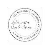 ダスティネイビーブルーピンクハイビスカス開花ウェディングシャワー ラバースタンプ (インプリント)