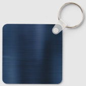 ダスティネイビーブルーフォイル3文字モノグラム キーホルダー (裏面)