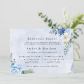 ダスティネイビーブルーフローラリハーサルディナー 招待状 (スタンド正面)