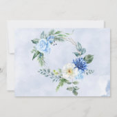 ダスティネイビーブルーフローラリハーサルディナー 招待状 (裏面)