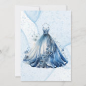 ダスティネイビーブルーワイングラスブランチ&バブリー 招待状 (裏面)