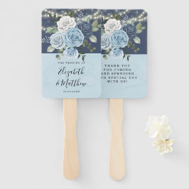 ダスティネイビーブルー牡丹カントリーライト結婚ズ ハンドファン