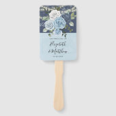 ダスティネイビーブルー牡丹カントリーライト結婚ズ ハンドファン (正面)