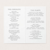 ダスティネイビーブルー赤面フローラ結婚式 プログラム (内部フラット)