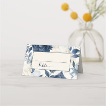 ダスティネイビーブルー&ホワイトフローラ水色結婚の色