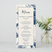 ダスティネイビーブルー&ホワイトフローラ水色結婚の色 メニュー (スタンド正面)