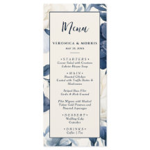 ダスティネイビーブルー&ホワイトフローラ水色結婚の色