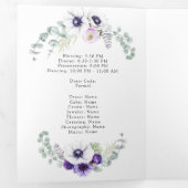 ダスティバイオレットウォーター色のフローラキンセアニラ 三つ折り招待状 (内部最初)