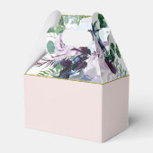 ダスティバイオレットラベンダーマウヴ結婚のパーソナライズ フェイバーボックス (裏面サイド)