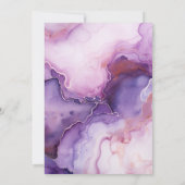 ダスティバイオレット結婚アゲート 招待状 (裏面)