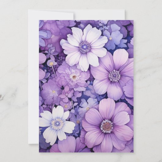 ダスティバイオレット結婚フローラ 招待状 (裏面)