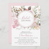 ダスティバラエレガントフローラブライダルシャワー招待状 招待状 (正面/裏面)