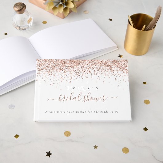 ダスティバラグリッターブライダルシャワーゲストブック ゲストブック (正面見開き)
