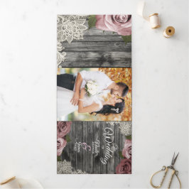 ダスティバラグレイウッドトリフォールド結婚式 プログラム