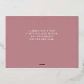 ダスティバラゴールドフォイルハッピーホリデーズクリスマス 箔シーズンカード (裏面)