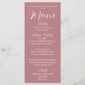 ダスティバラシンプルスタイル結婚ズディナー メニュー (正面)