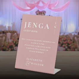 ダスティバラジェンガゲストブックミニマルモダンリスト 台座サイン