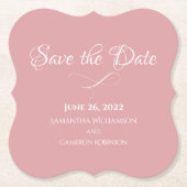 ダスティバラピシンプルンクエレガントロマン結婚チズ ペーパーコースター (正面)