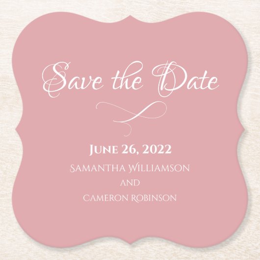 ダスティバラピシンプルンクエレガントロマン結婚チズ ペーパーコースター (正面)