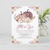 ダスティバラピンクパンプキンフローラブライダルシャワー 招待状 (スタンド正面)