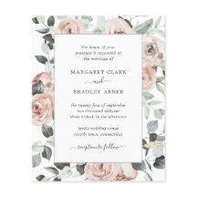 ダスティバラピンクフローラ予算結婚式招待状