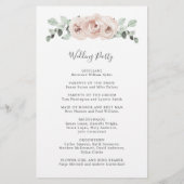 ダスティバラピンクフローラ予算結婚式 プログラム チラシ (裏面)