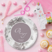 ダスティバラピンク婚約パーティ紙プラ ペーパープレート (パーティー)