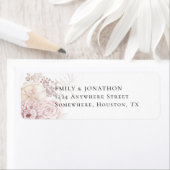 ダスティバラピンク結婚フローラの名前差出人住所 ラベル (インサイチュ)