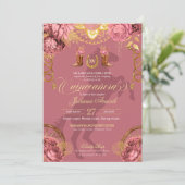 ダスティバラピンク金ゴールドエレガントシャロキンセアニェラ 招待状 (スタンド正面)
