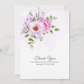 ダスティバラピンク&金ゴールドフローラグリ結婚ーナリーズI 招待状 (裏面)