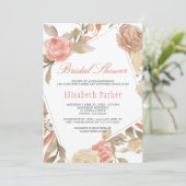 ダスティバラピーチクリームフローラブライダルシャワー 招待状 (スタンド正面)