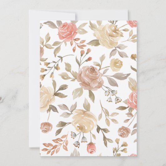 ダスティバラピーチクリームフローラ婚約パーティ 招待状 (裏面)