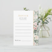 ダスティバラフローラセージ結婚グリーンのアドバイスカード アドバイスカード (スタンド正面)