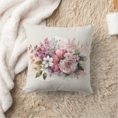 ダスティバラフローラブーケ クッション (ブランケット)